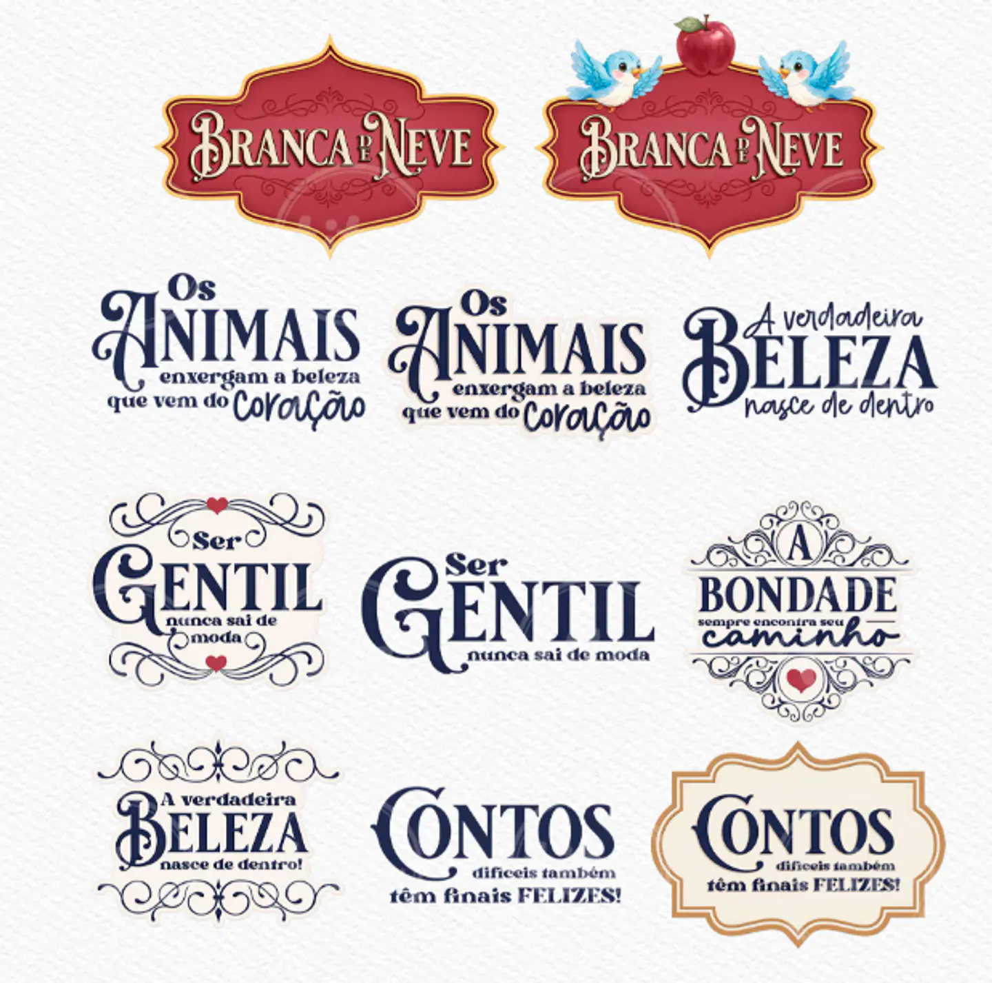 Kit Digital Princesas Era uma Vez Arquivos em Png 14