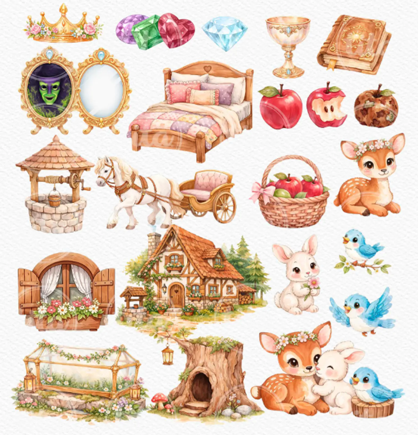 Kit Digital Princesas Era uma Vez Arquivos em Png 16