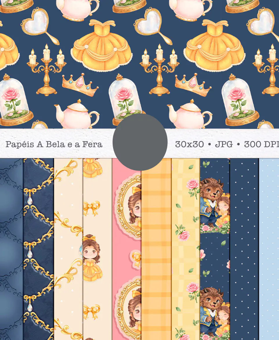 Kit Digital Princesas Era uma Vez Arquivos em Png 17