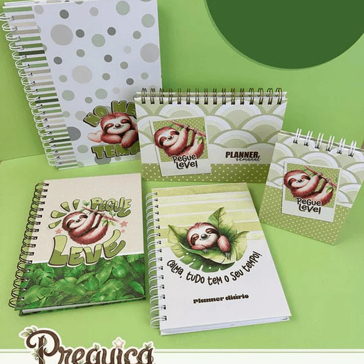 Kit Digital Combo Bicho Priguiça + Encadernação Arquivos em Png  2