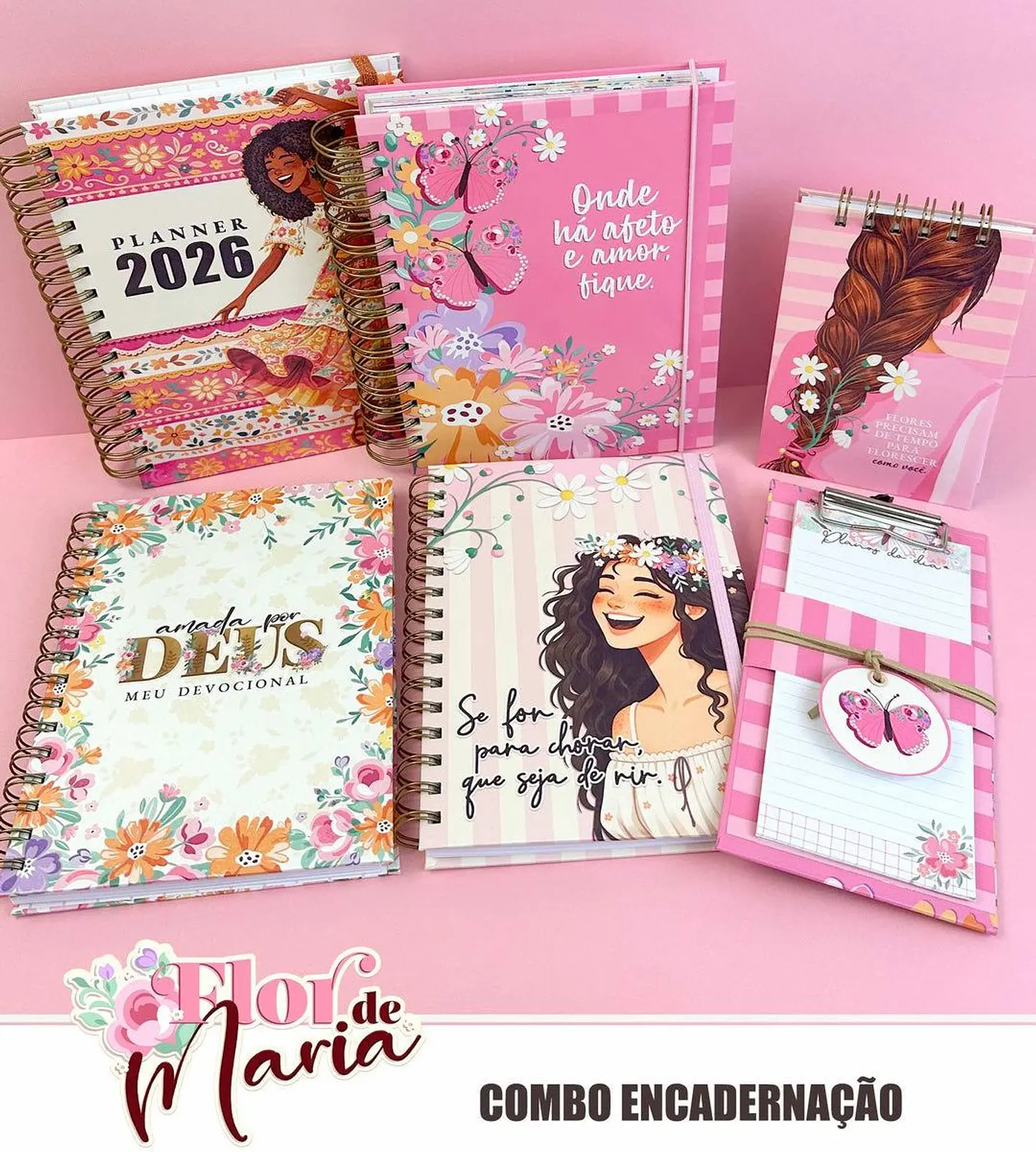 Kit Digital Combo Flor de Maria + Encadernação Arquivos em Png  6