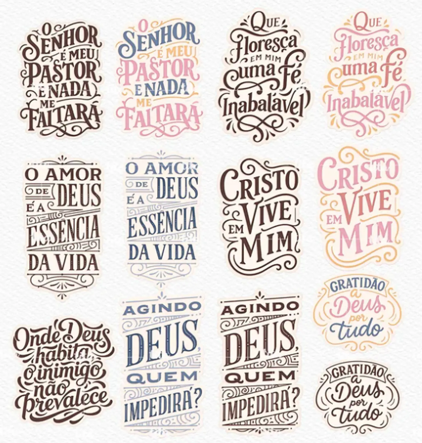 Kit Digital Tempo de Fé Aquarelado Arquivos em Png  6