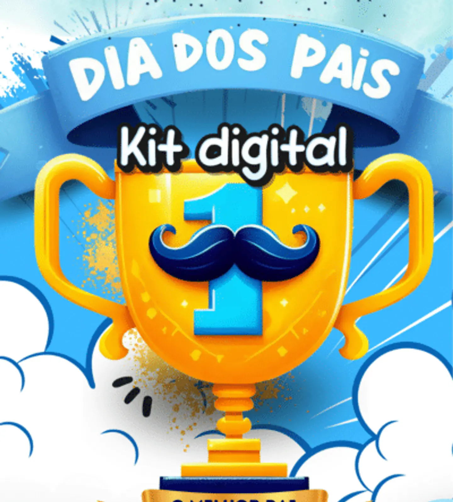 Kit Digital Dia dos Pais Completo Arquivos em Png  2