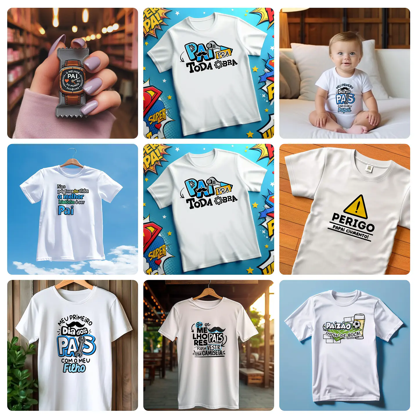 Kit Digital Dia dos Pais Completo Arquivos em Png  5