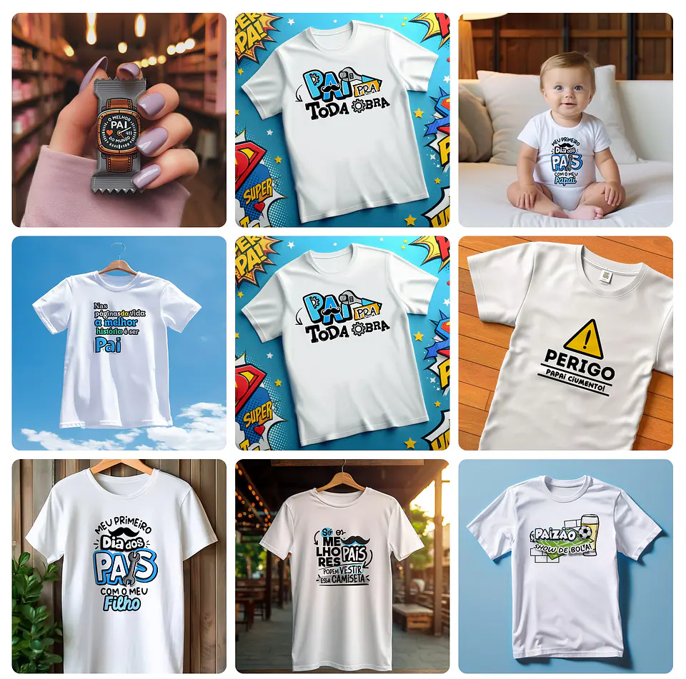 Kit Digital Dia dos Pais Completo Arquivos em Png  5