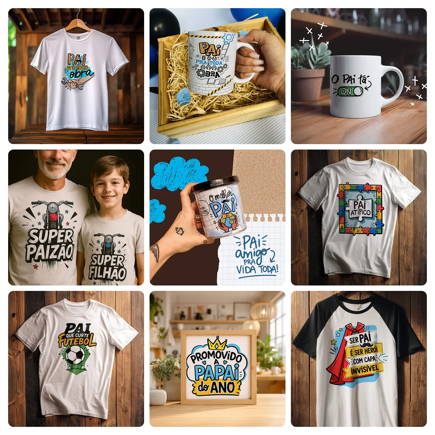 Kit Digital Dia dos Pais Completo Arquivos em Png  6