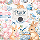 Kit Digital Mega combo Páscoa Cristã e Coelhinhos e Printables Aquarelado Arquivos em Png - Thumbnail 2