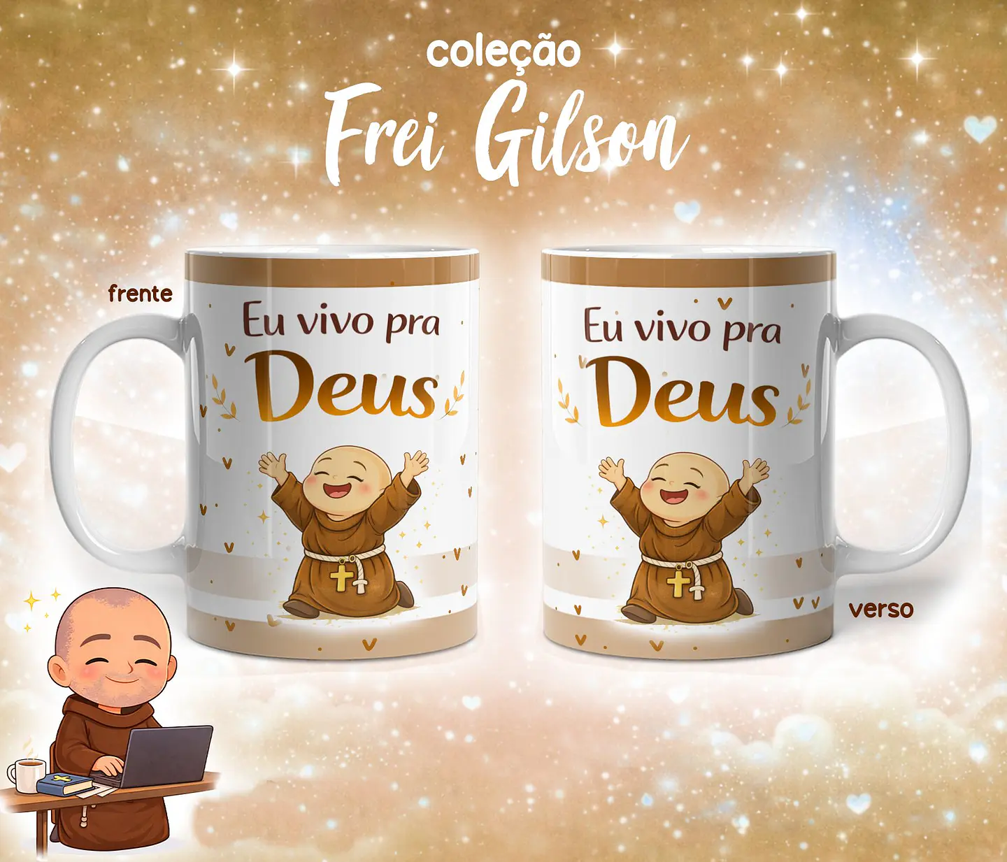 10 Artes para Caneca Frei Gilson Arquivo em Jpg 5