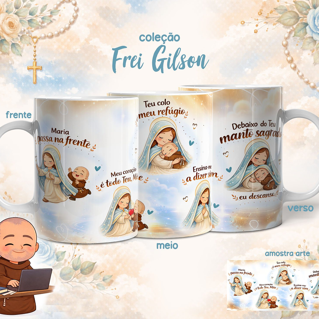 10 Artes para Caneca Frei Gilson Arquivo em Jpg 9