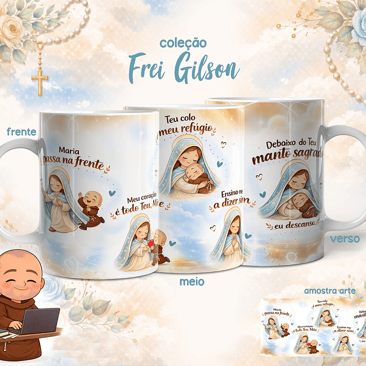 10 Artes para Caneca Frei Gilson Arquivo em Jpg 9