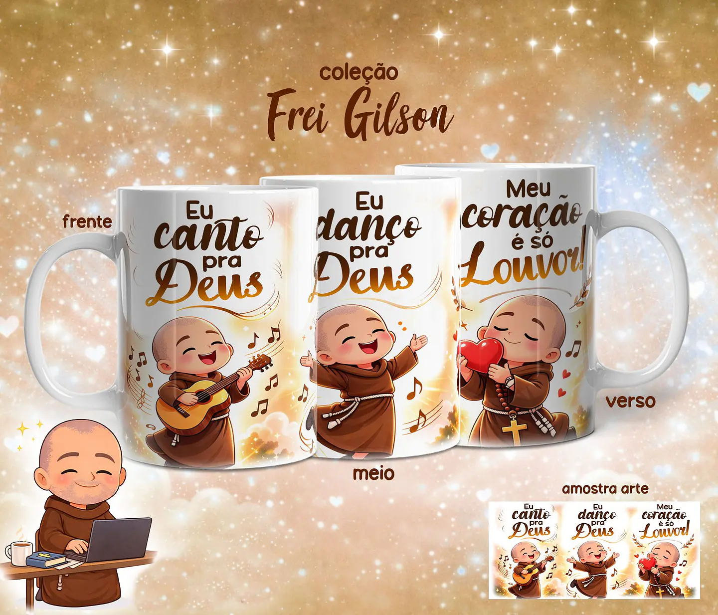 10 Artes para Caneca Frei Gilson Arquivo em Jpg 11