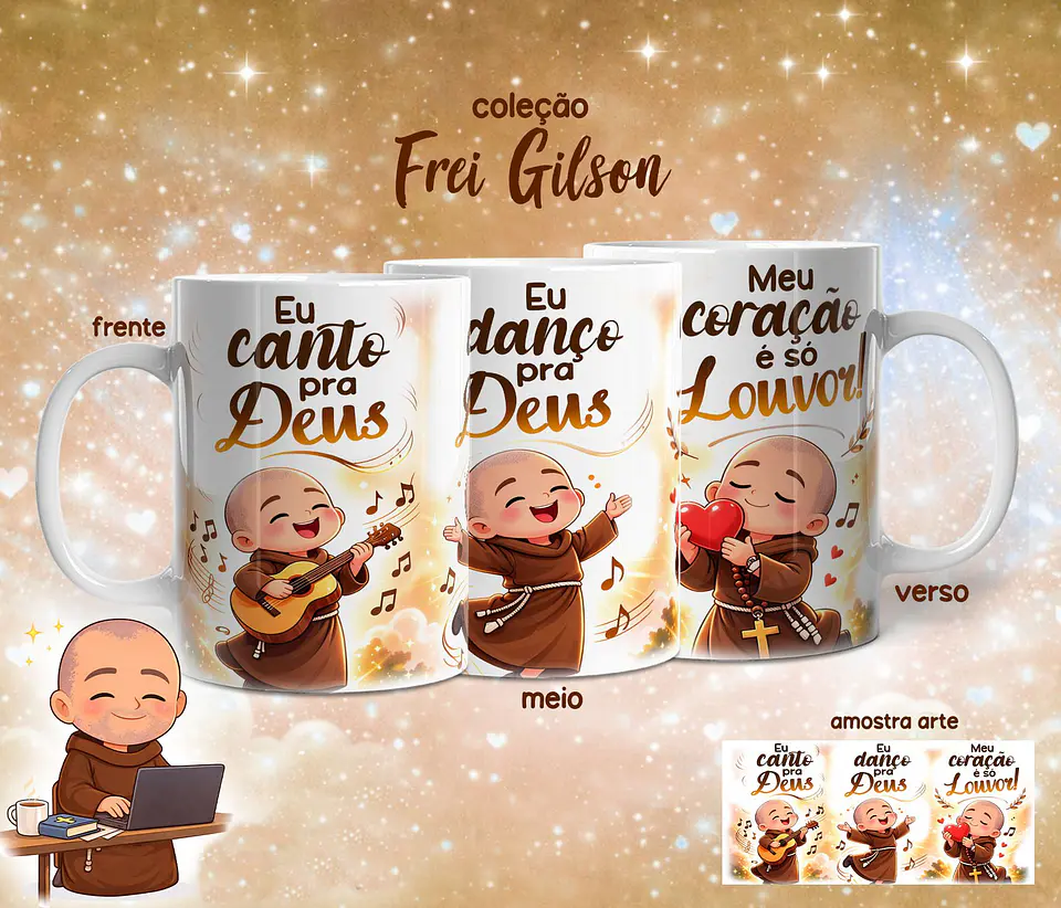 10 Artes para Caneca Frei Gilson Arquivo em Jpg 11