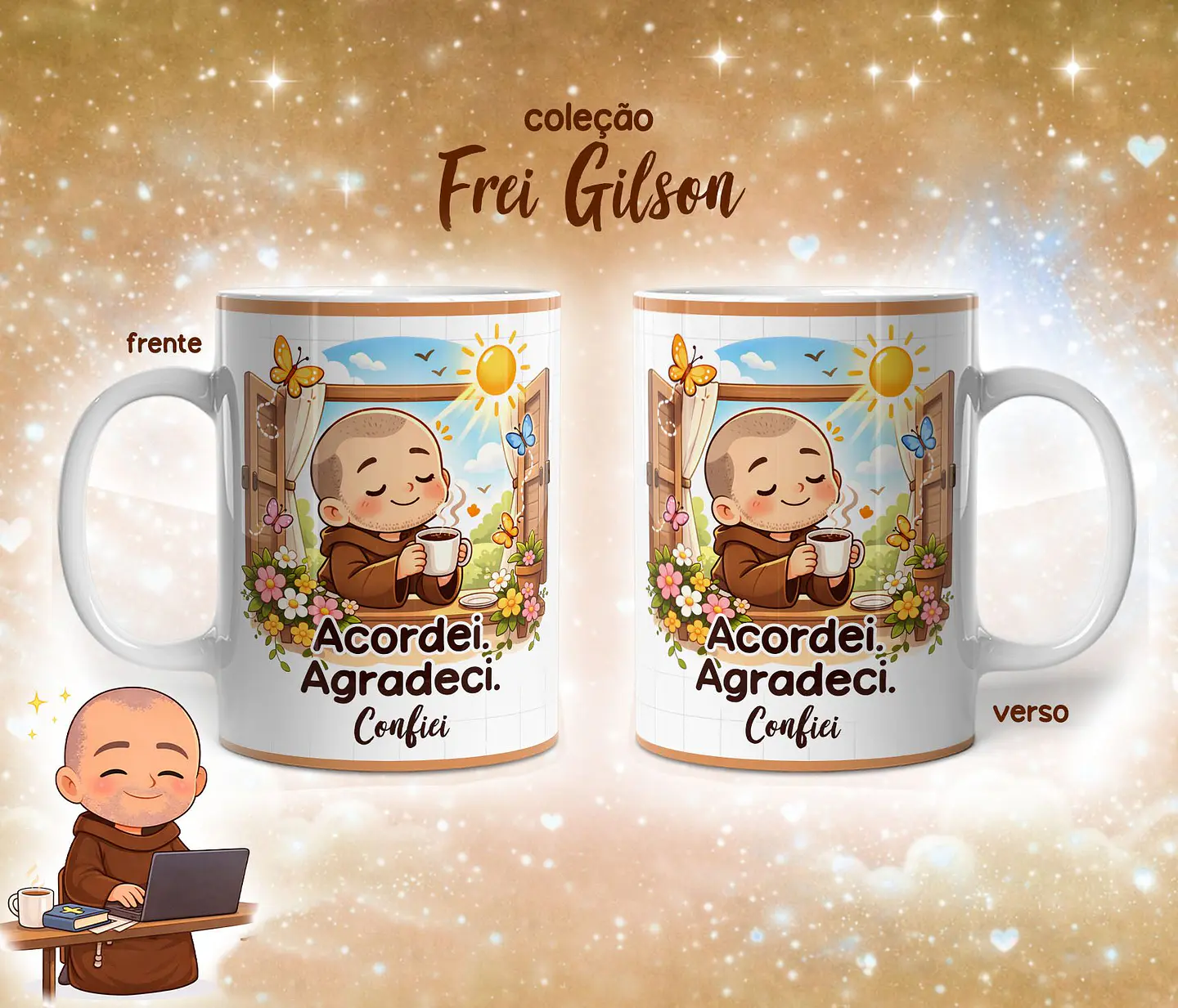 10 Artes para Caneca Frei Gilson Arquivo em Jpg 12