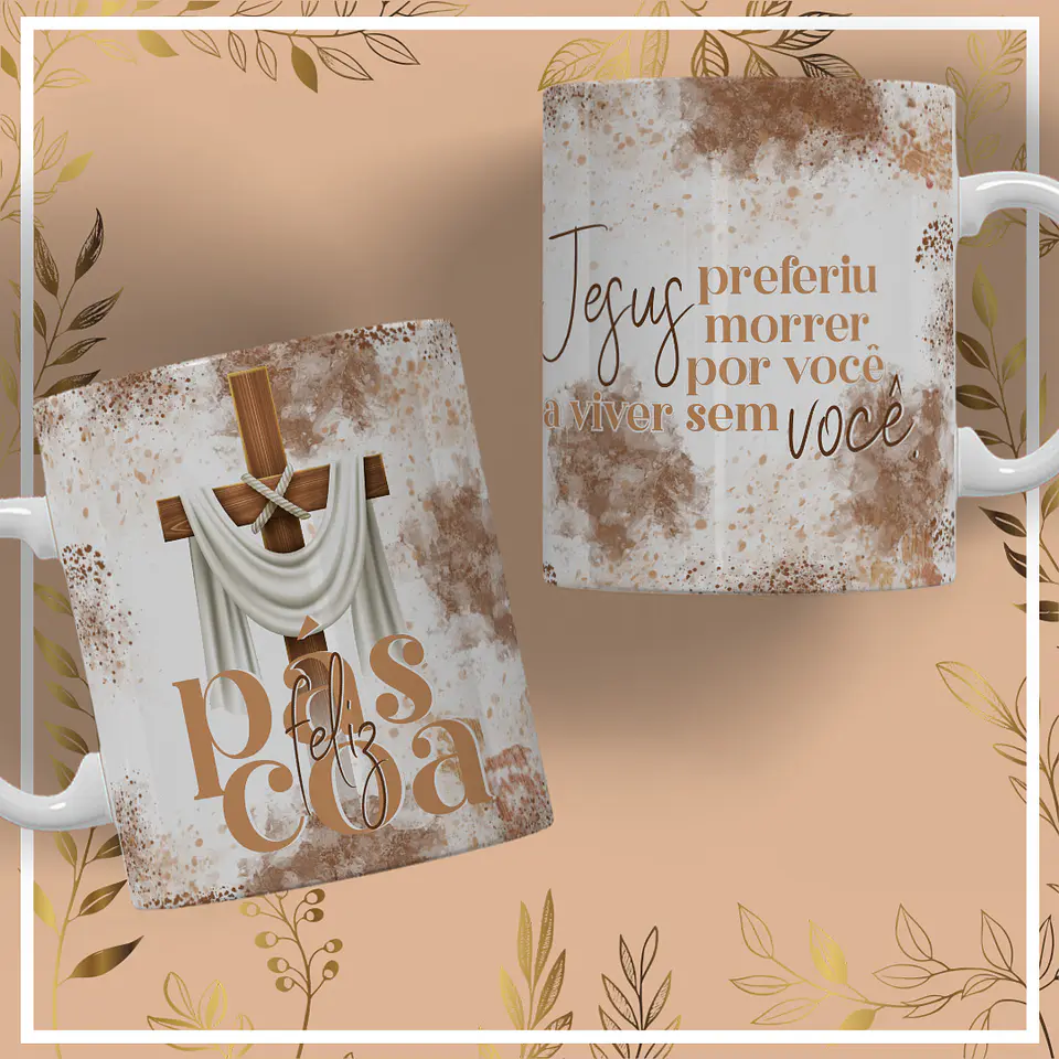 11 Artes para Caneca Páscoa Arquivo Editável 6