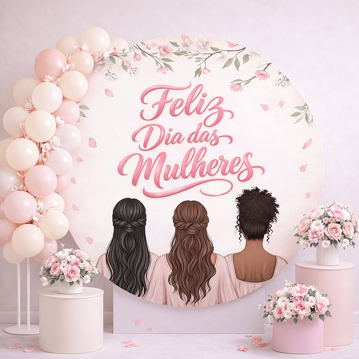12 Artes para Painéis Redondo Dia das Mulheres Arquivo em Png 2