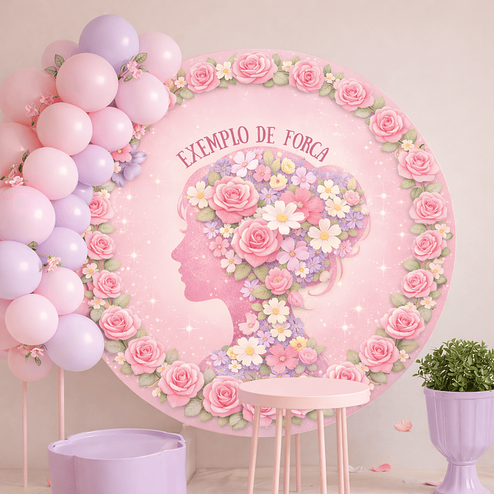 12 Artes para Painéis Redondo Dia das Mulheres Arquivo em Png 4