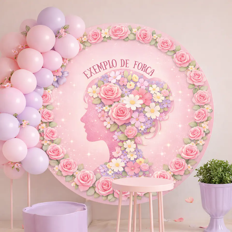 12 Artes para Painéis Redondo Dia das Mulheres Arquivo em Png 4