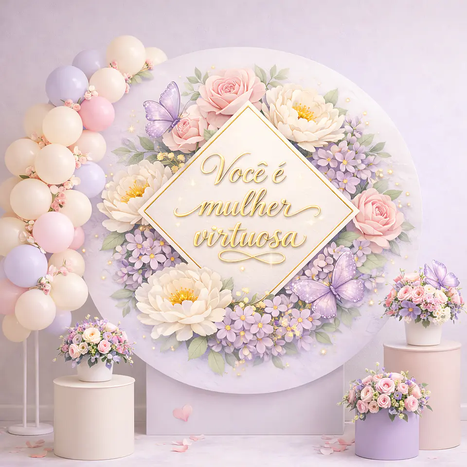 12 Artes para Painéis Redondo Dia das Mulheres Arquivo em Png 5
