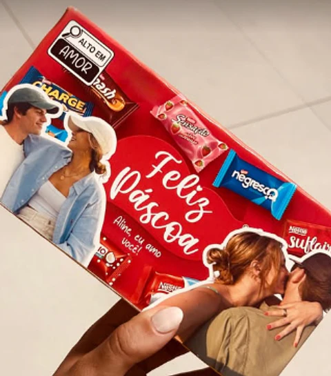 Arquivo Arte Caixa Bombom Namorados Páscoa Editável 