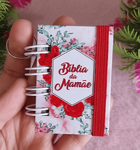 Arquivo Mini Biblía Chaveiro e Tag Dia das Mães Arquivo em Pdf