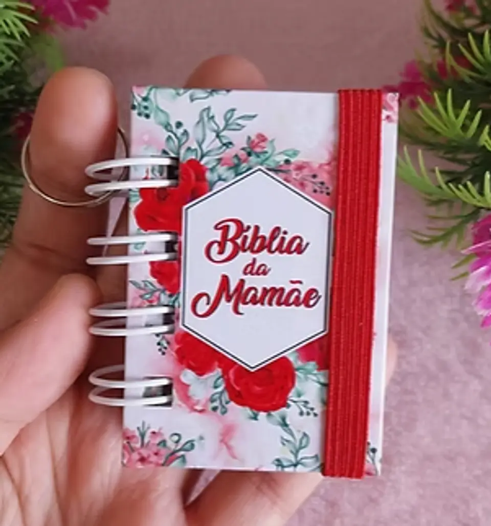 Arquivo Mini Biblía Chaveiro e Tag Dia das Mães Arquivo em Pdf 1