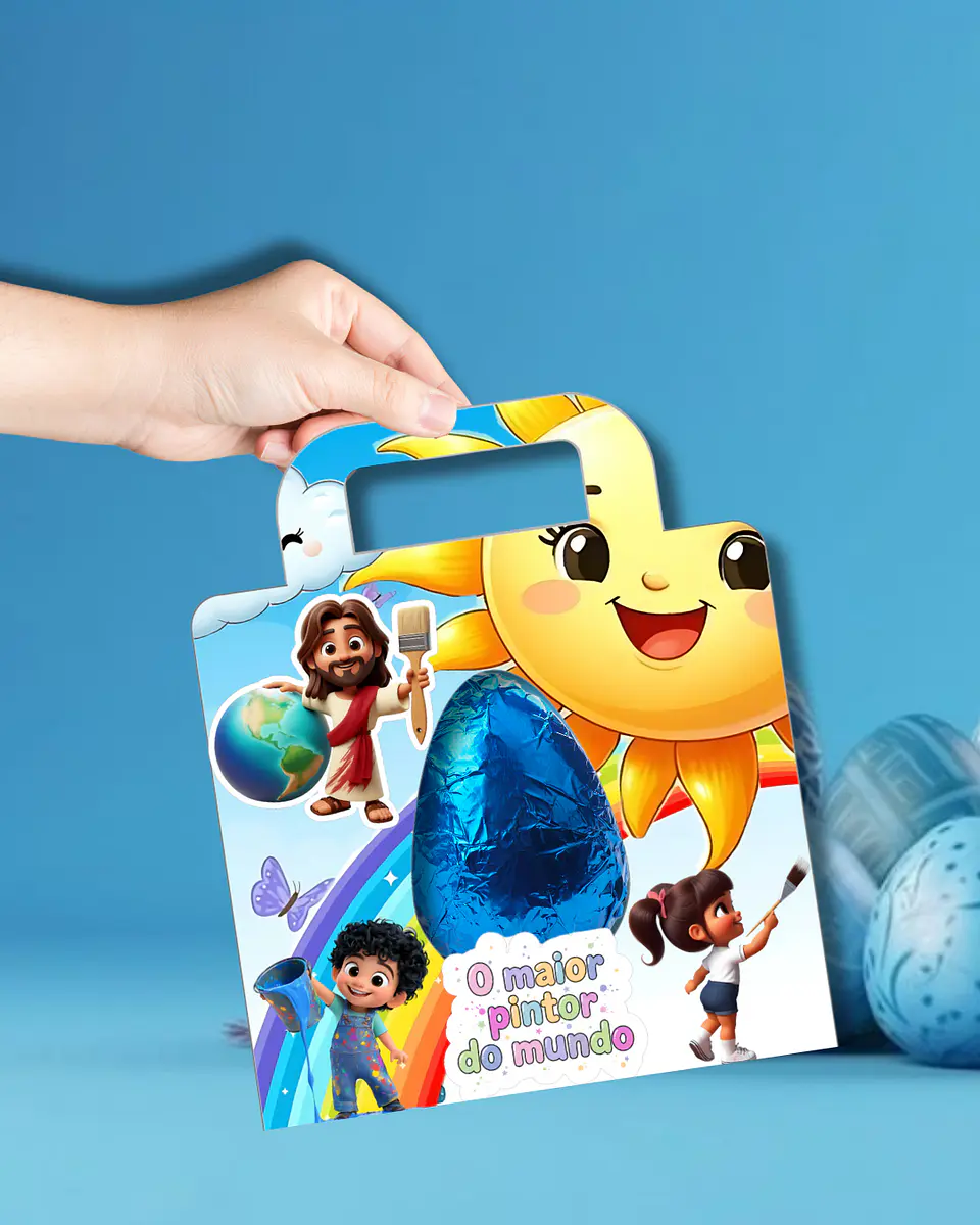 Arquivos Sacolinhas Porta Ovo  de Páscoa Arquivo em Pdf 4