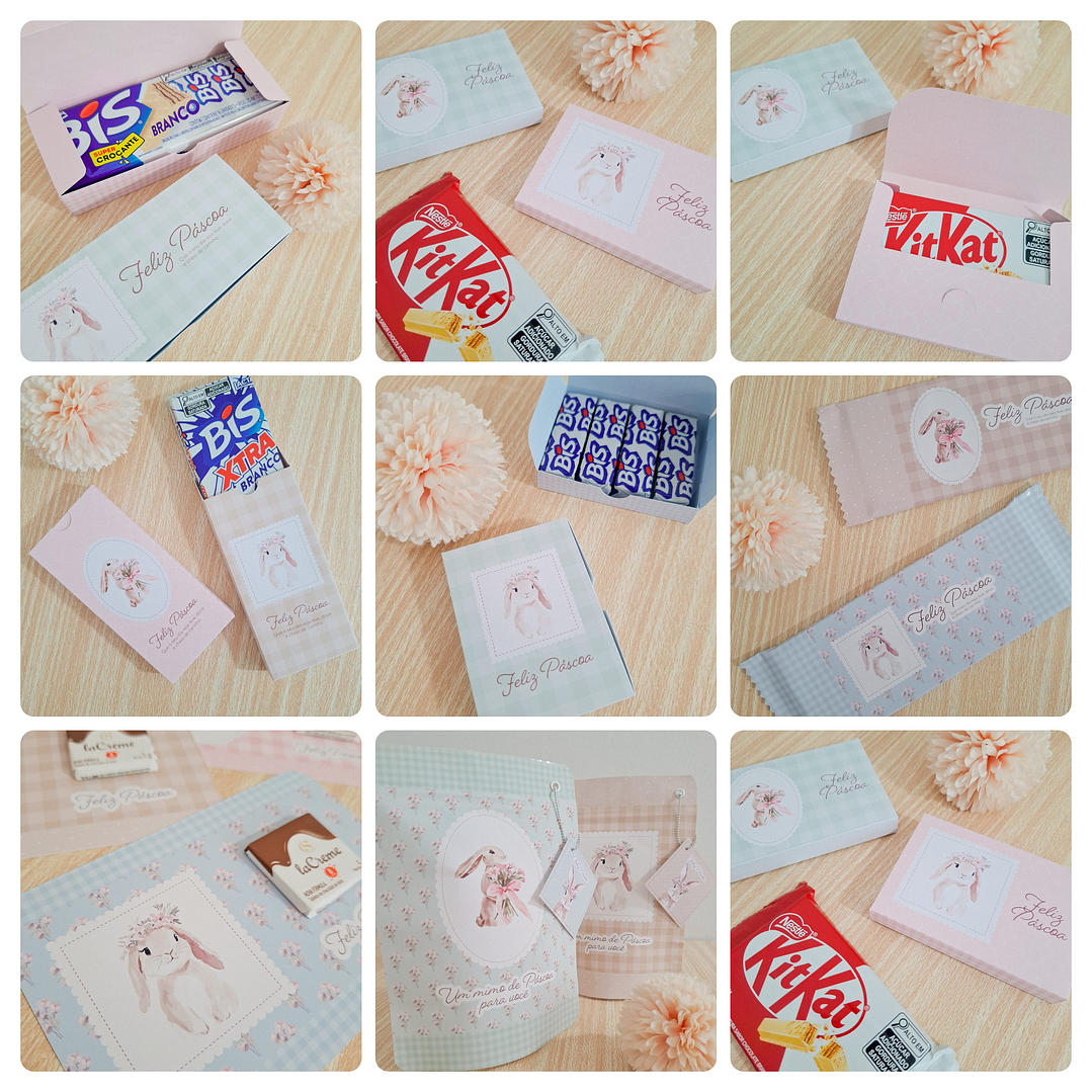 Arquivos prontos 3 EM 1 Páscoa Coelho Mimos Arquivo em Pdf  2