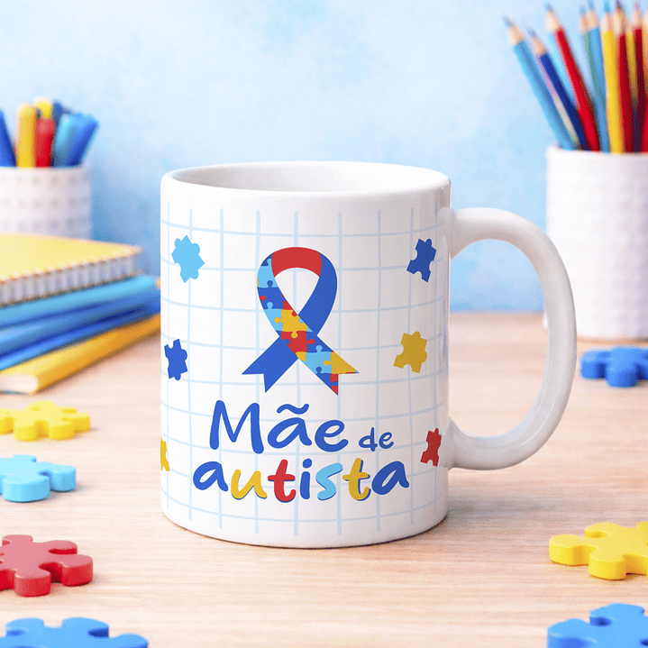 20 Artes para Caneca Autismo Arquivo Editável 2