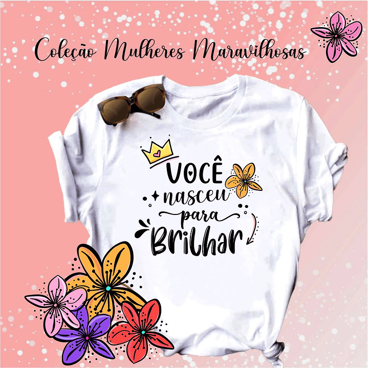 14 Artes para Camisa Mulheres Frases Motivacionais Arquivo Editável 9