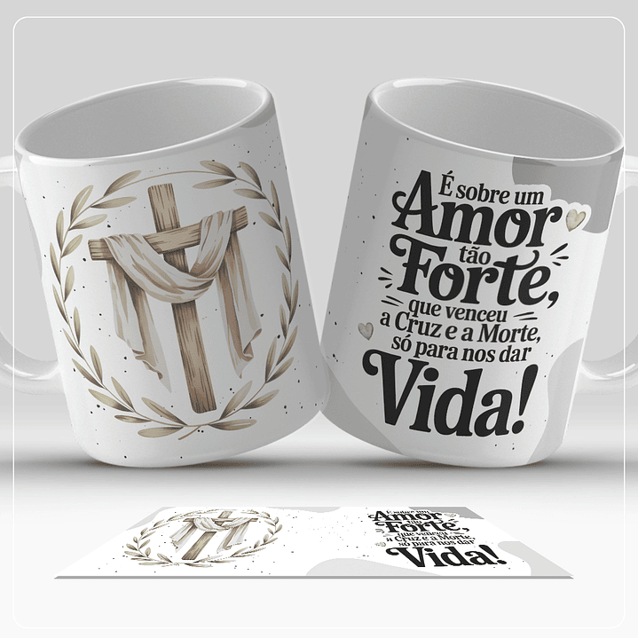 12 Artes para Caneca Páscoa Cristã Arquivo em Jpg  9