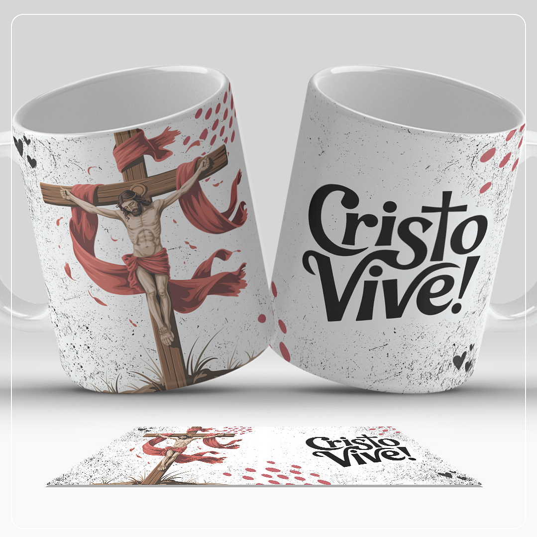 12 Artes para Caneca Páscoa Cristã Arquivo em Jpg  11