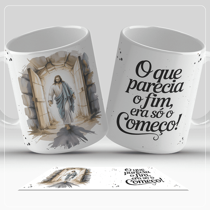 12 Artes para Caneca Páscoa Cristã Arquivo em Jpg  12