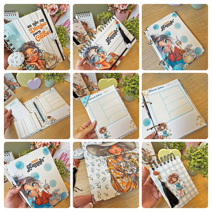 Arquivo encadernação Mulher Planner e Bloquinho Arquivo em Pdf 4