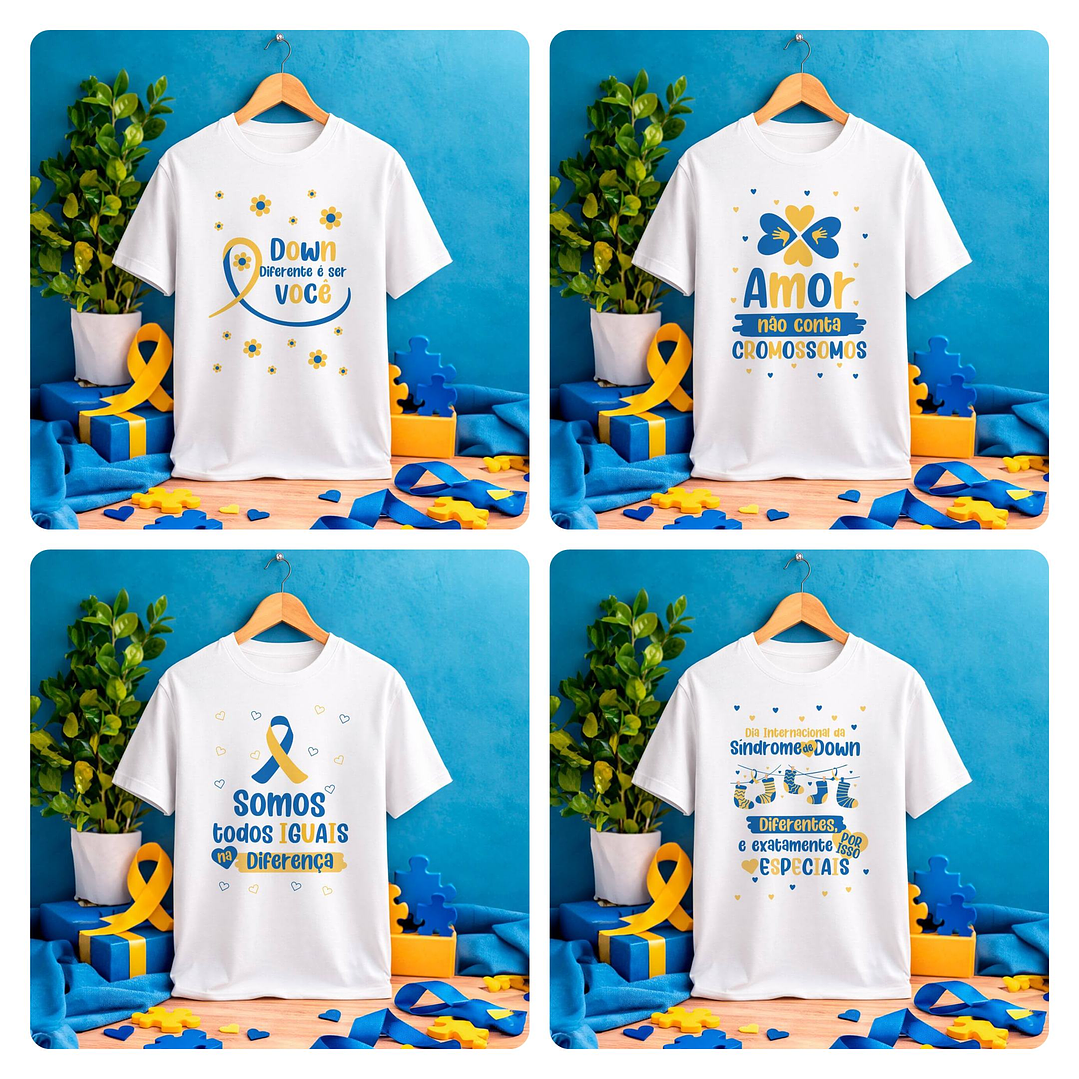 24 Artes para Caneca e Camisa Síndrome de Down Arquivo Editável 2