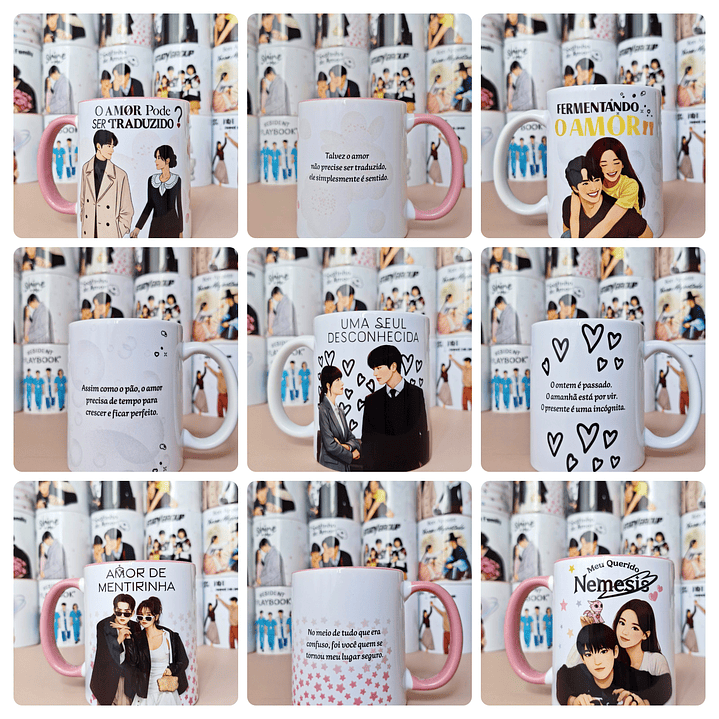 15 Artes para Caneca Dorama Serie Arquivo em Png 3