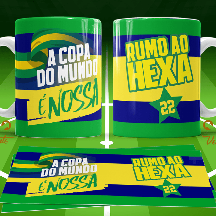 11 Artes para Caneca Copa do Mundo 2026 Brasil Futebol Arquivo Editável  3