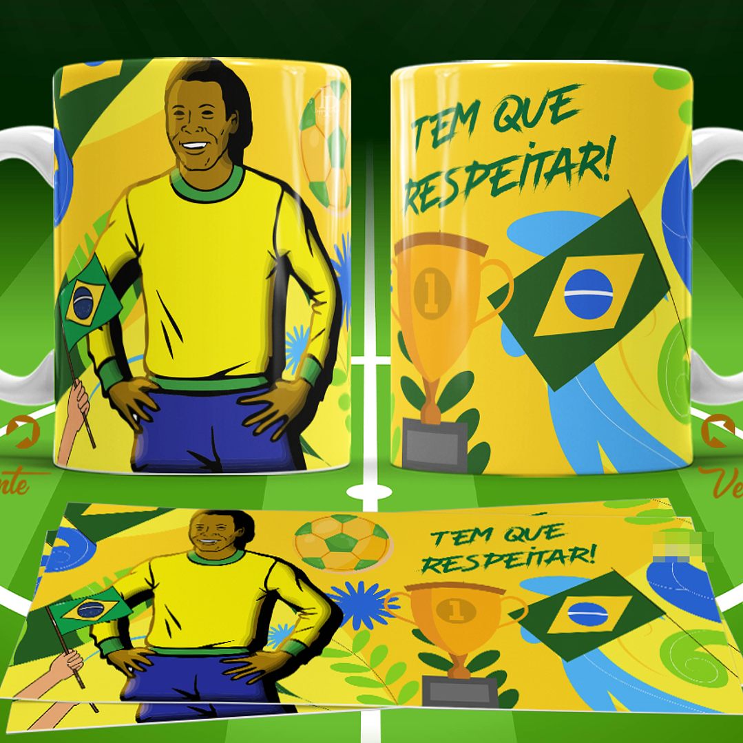 11 Artes para Caneca Copa do Mundo 2026 Brasil Futebol Arquivo Editável  6
