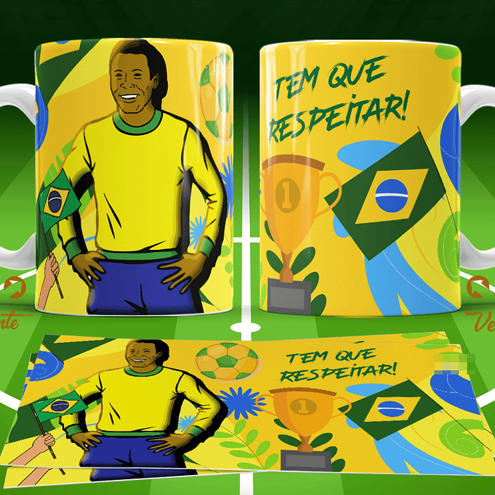 11 Artes para Caneca Copa do Mundo 2026 Brasil Futebol Arquivo Editável  6