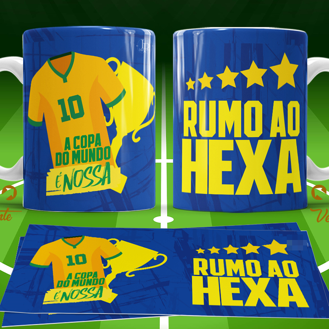 11 Artes para Caneca Copa do Mundo 2026 Brasil Futebol Arquivo Editável  7