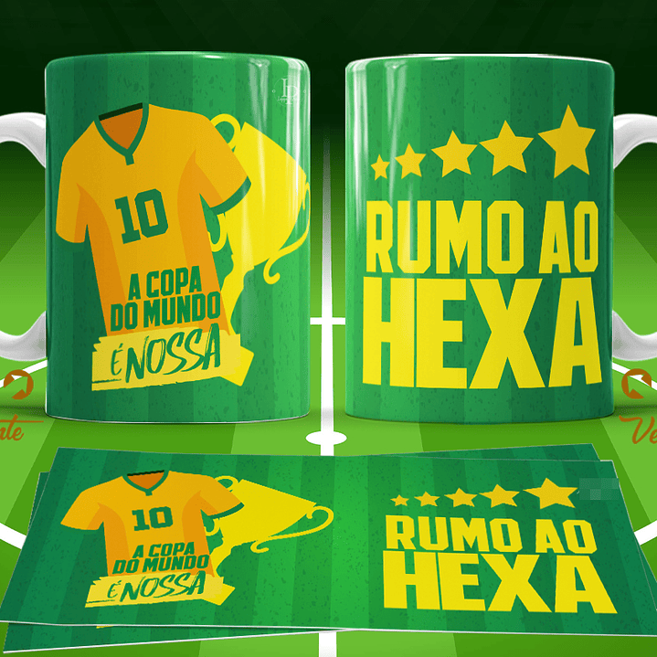 11 Artes para Caneca Copa do Mundo 2026 Brasil Futebol Arquivo Editável  10
