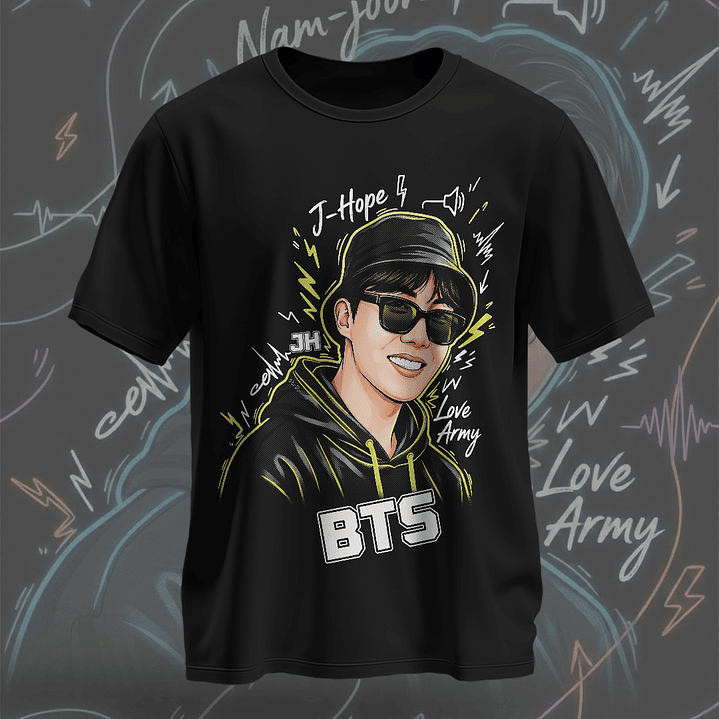 7 Artes para Camisa BTS Arquivo em Png  2