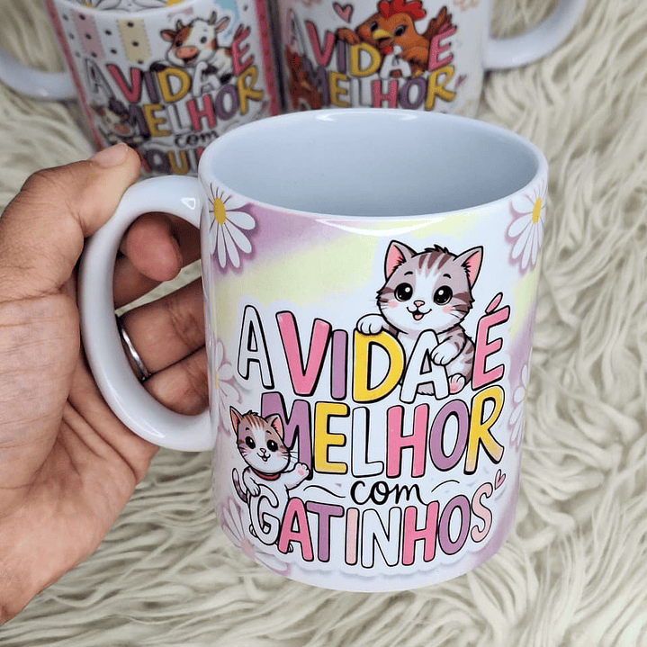 4 Artes para Caneca Animais Frases Fofinhas em png  3