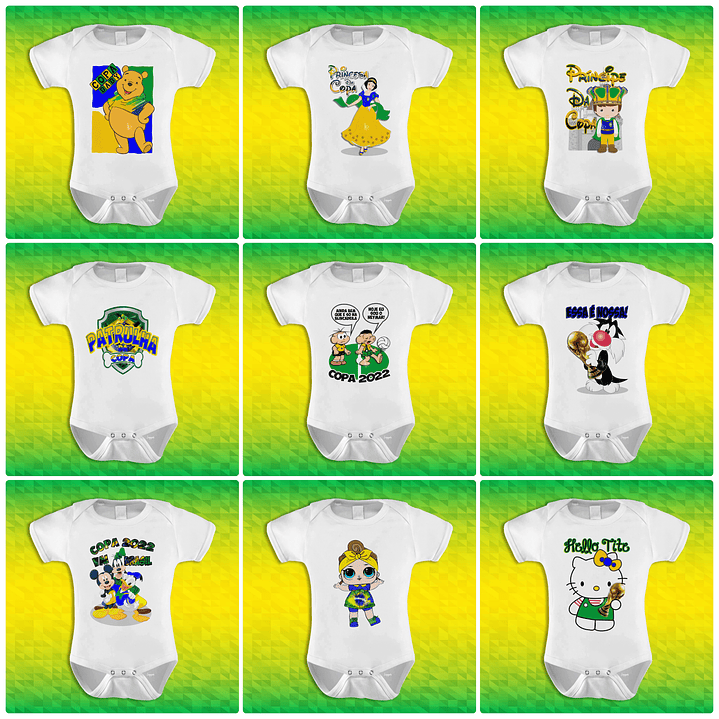 90 Artes para Camisa Body e Caneca Copa do Mundo 2026 Brasil Arquivo Editável/Png 7