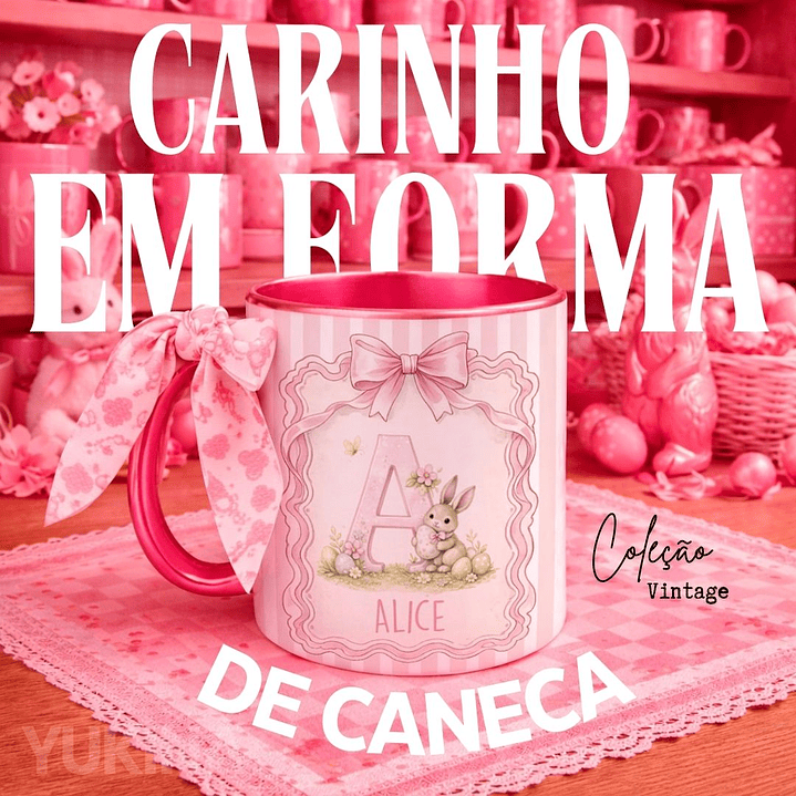 26 Artes para Caneca Alfabeto Páscoa Arquivo Editável 2