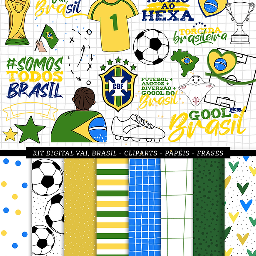 Kit digital Copa do Mundo Brasil 2026 Futebol Arquivo em Png  2