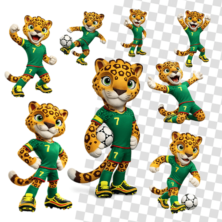 Kit Digital Mascotes Copa do Mundo 2026 PNG Sem Fundo – Arquivos para Sublimação e Personalizados 2