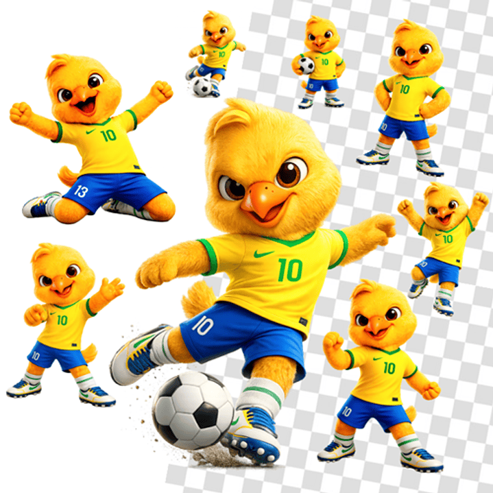 Kit Digital Mascotes Copa do Mundo 2026 PNG Sem Fundo – Arquivos para Sublimação e Personalizados 3