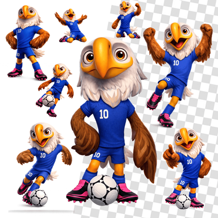 Kit Digital Mascotes Copa do Mundo 2026 PNG Sem Fundo – Arquivos para Sublimação e Personalizados 4