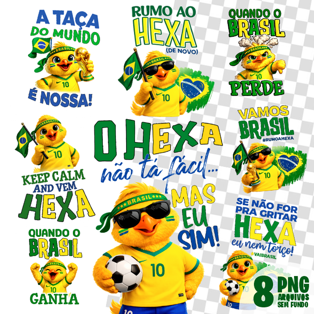 Kit Digital Copa do Mundo 2026 Brasil PNG para Sublimação em Canecas (Tema Hexa) 3
