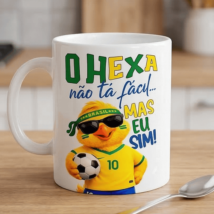 Kit Digital Copa do Mundo 2026 Brasil PNG para Sublimação em Canecas (Tema Hexa) 7